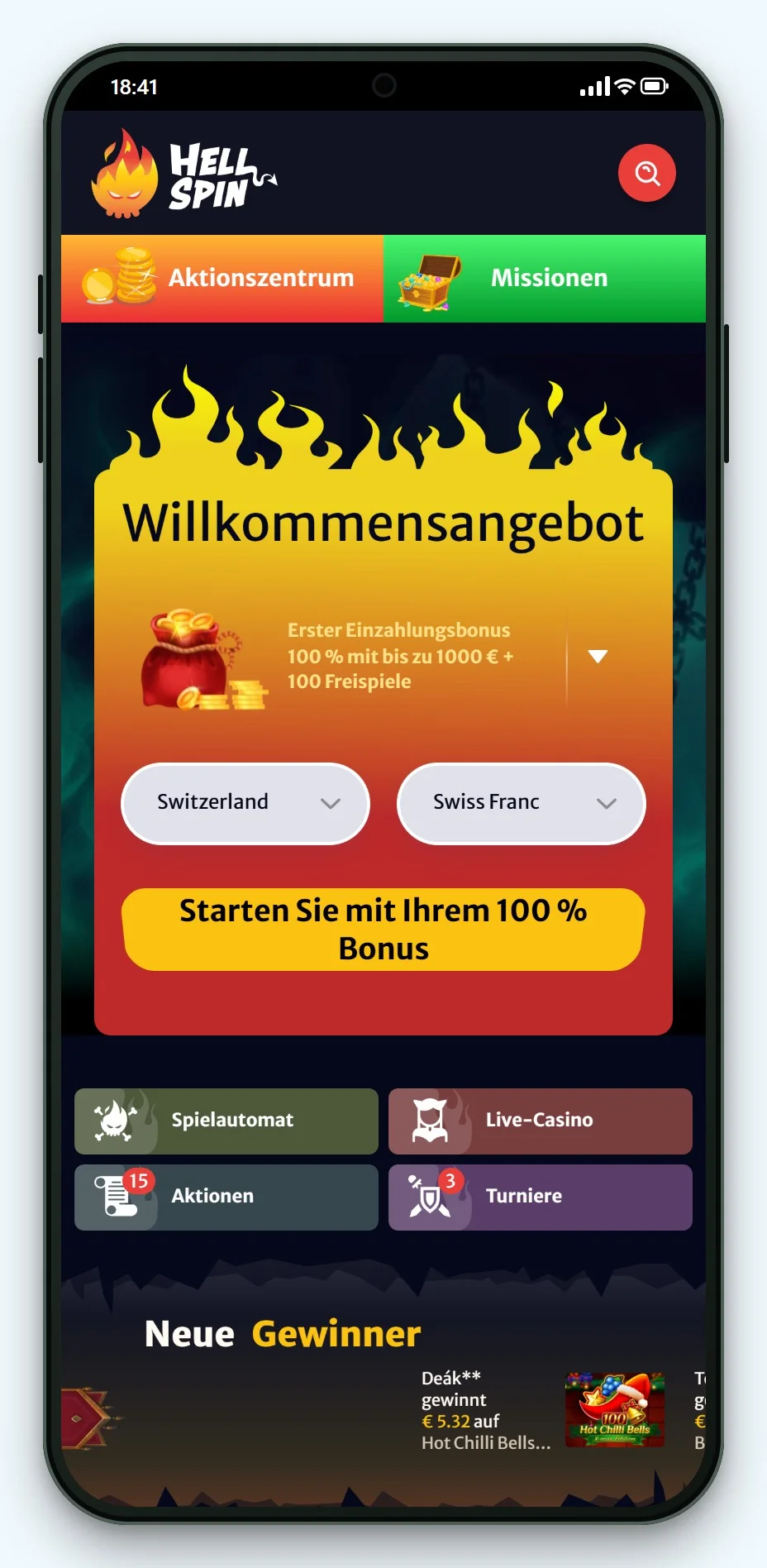 online casino mit banküberweisung: HellSpin mobil