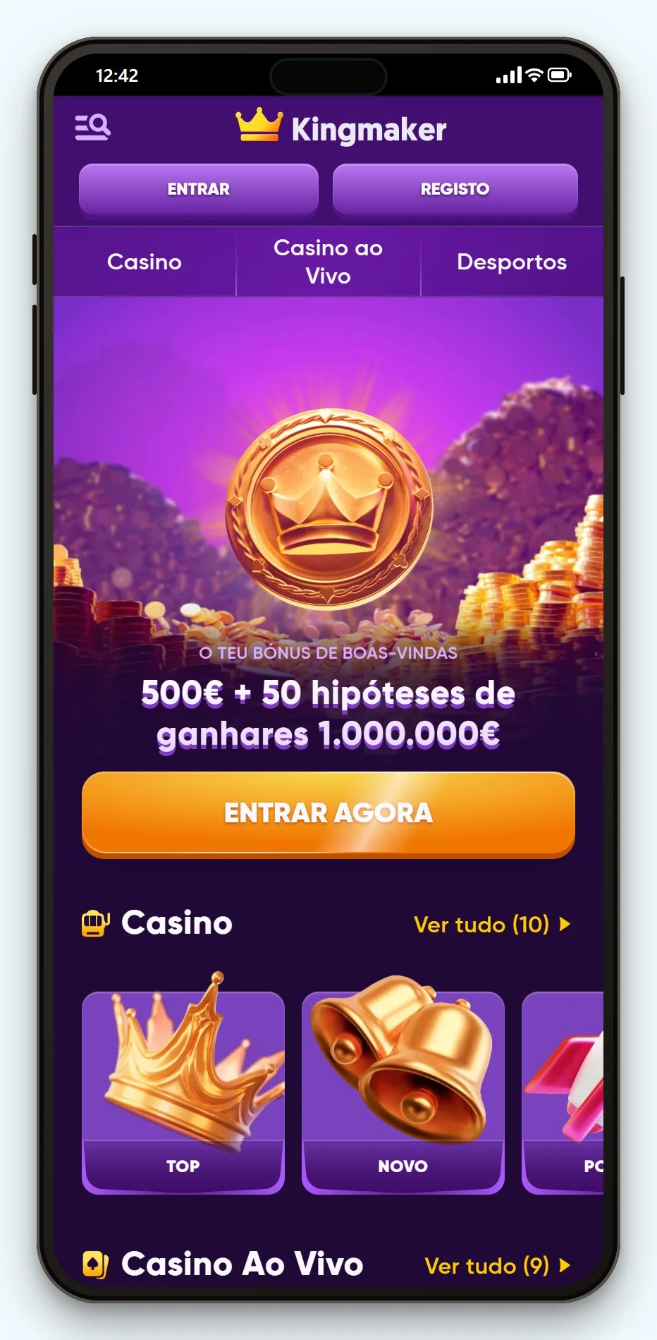 depósito por transferência bancária: Kingmaker móvel